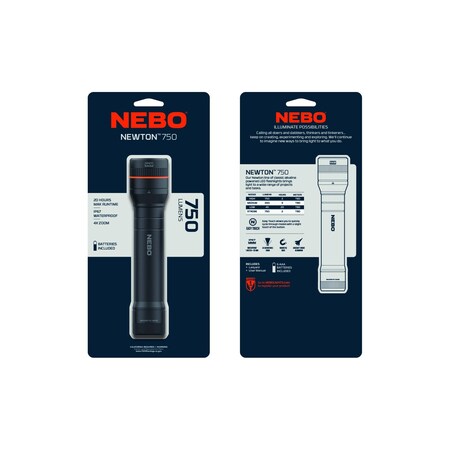 Nebo Newton 750 lm Silver LED Flashlight AAA Battery NEB-FLT-0015